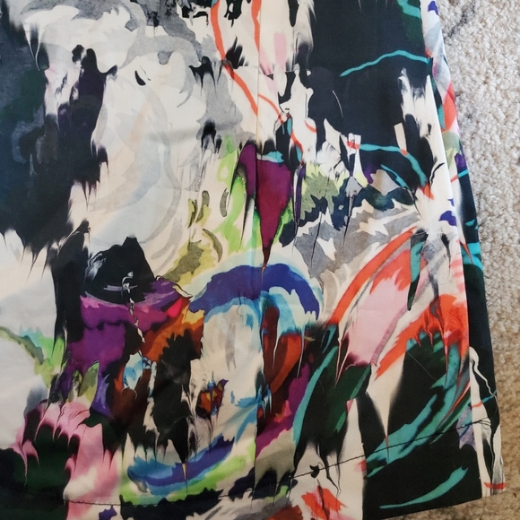 Topshop Hi Low Abstract Graphic Mini Skirt 4 - Picture 5 of 5